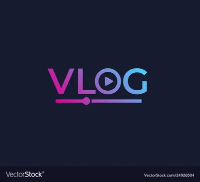 Vlog icon logo . Video blog concept Stock Vector | Adobe Stock