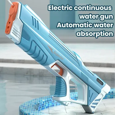 Электрический водяной пистолет с полностью автоматическим поглощением воды  и уличным высокотехнологичным водяным пистолетом, пляжные игрушки, водяной  пистолет, игрушки для борьбы | AliExpress