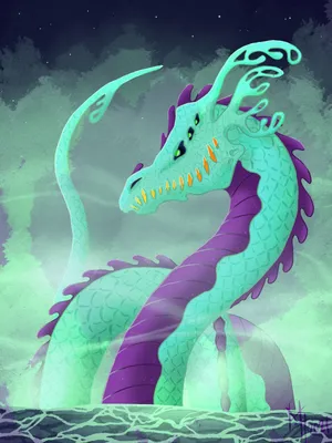 Иллюстрация Водный дракон | Illustrators.ru