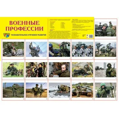 Плакат Военные профессии 660х490 мм
