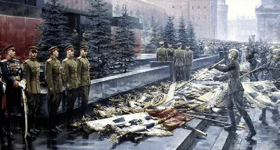 Строй советских солдат — военное фото