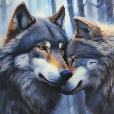 Картина по номерам \"Волчья любовь\"