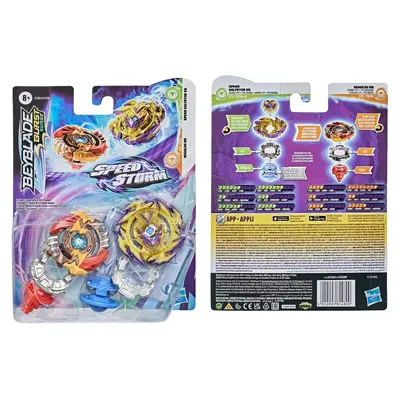 Купить игровой набор волчков Hasbro BeyBlade Шторм 2 шт Спиар Валтрейк и  Регулус F2301/F2290, цены на Мегамаркет