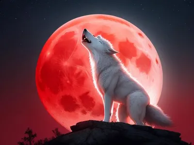 Волк воет на луну. Обои с животными, картинки, фото 1024x768