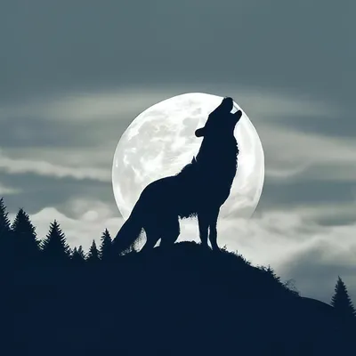Волк воет на луну арт (много фото) - deviceart.ru