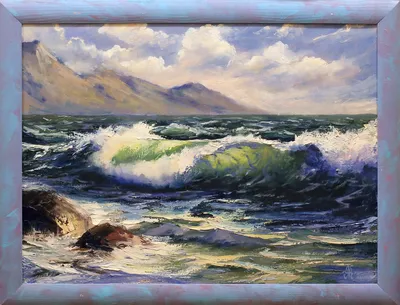 Картина «Морская волна» Холст, Масло 2019 г.