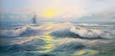 Картина Морская волна, художник Дмитрий Балахонов - купить за 80000 ₽.