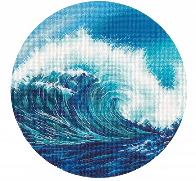 Картина «Морская волна» Размер 25х50 — Школа рисования \"Краски жизни\"