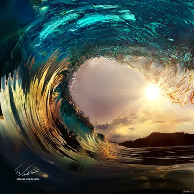 Огромная морская волна, эстетика, …» — создано в Шедевруме