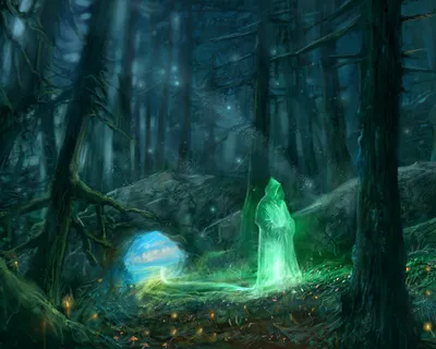 волшебный грибной лес Hd обои, картинка волшебного леса, лес, магия фон  картинки и Фото для бесплатной загрузки