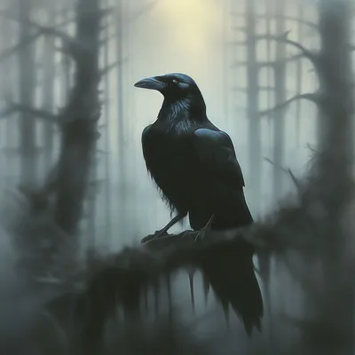 черный ворон на фоне луны Обои Изображение для бесплатной загрузки - Pngtree
