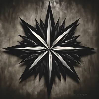 Воровская звезда в чёрном фоне» — создано в Шедевруме