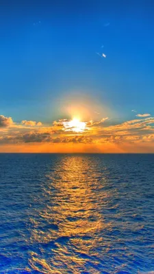 Обои восход солнца, море, горизонт, океан, закат на телефон Android,  1080x1920 картинки и фото бесплатно