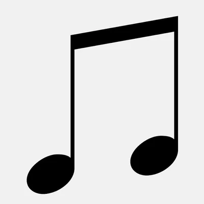 Музыкальная нота Восьмая нота, музыкальная нота, прямоугольник,  монохромный, наполовину нота png | PNGWing