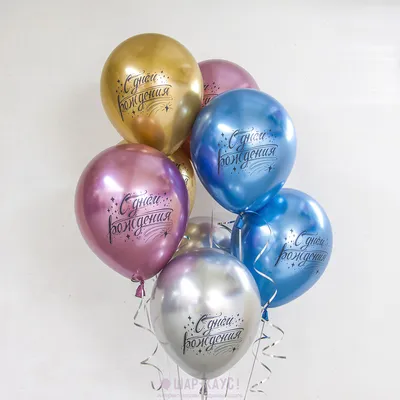 Воздушные шарики с днем рождения Хром \"Мужской\" - купить с доставкой в  Мосшарик