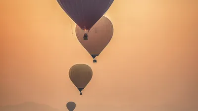 Обои на рабочий стол Воздушные шары над Каппадокией, фотограф Adnan Bubalo,  обои для рабочего стола, скачать обои, обои бесплатно