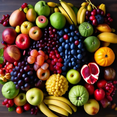 Все фрукты мира в одном месте» — создано в Шедевруме