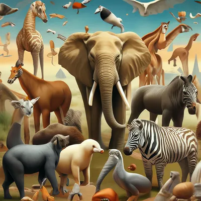 Все животные мира» — создано в Шедевруме