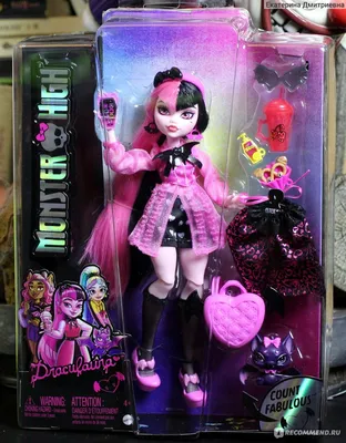 MONSTER HIGH Кукла Draculaura With Pet Bat, Pink And Black Hair (G3 2022) -  «Третья волна накрыла Монстер Хай. Но вполне удачно)» | отзывы