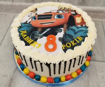 PrinTort Вафельная картинка на торт мальчику Вспыш с днем рождения