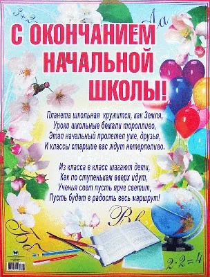 Плакаты С окончанием начальной школы - купить в интернет-магазине  Карнавал-СПб по цене 0 руб.