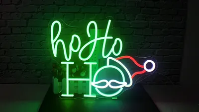 Неоновая светодиодная вывеска Hohoho в виде Санты, неоновые светильники для  украшения стен, Usb светильник Up знаки для спальни, дома | AliExpress
