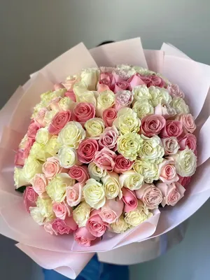 1️⃣ Букет из 101 розы (микс) – заказать по лучшей цене в Алматы