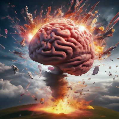 Взрыв мозга, детально» — создано в Шедевруме