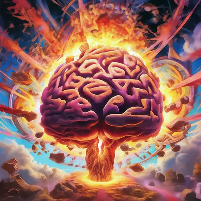 яркий цветной взрыв мозга на светлом фоне. творческий цвет мозга. умный и  творческий ум. мышление Иллюстрация штока - иллюстрации насчитывающей  разум, кавказско: 270787419