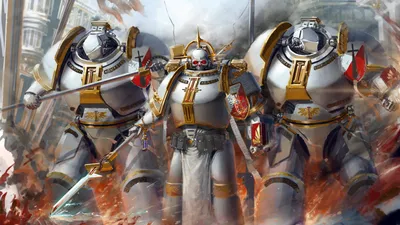 Picture Warhammer 40000 Spear armour Undead robots warrior 5904x3321