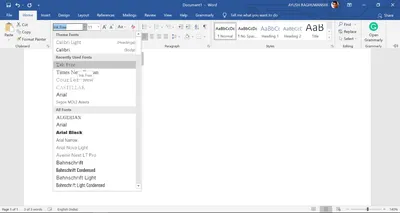 Applying a Border to Part of a Microsoft Word Document