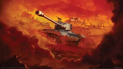 Wallpaper WOT Tanks Russian KV-2 Games Night 1920x1080