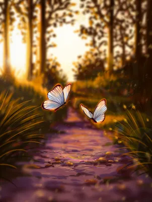 Фотообої Панно з метеликами та квіточками купити на стіну • Еко Шпалери