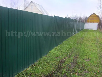 Двухсторонний забор из профнастила серый графит купить в Москве, цена руб.  | Стройзабор