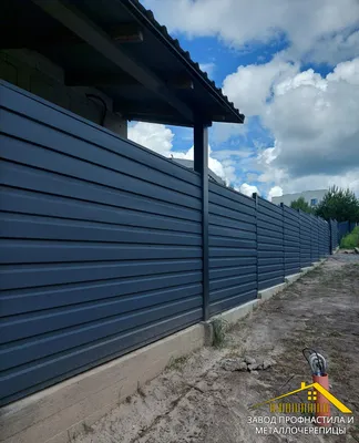 Забор из профнастила на ленточном фундаменте - цены на заборы из профлиста  в Санкт-Петербурге - Заборкин