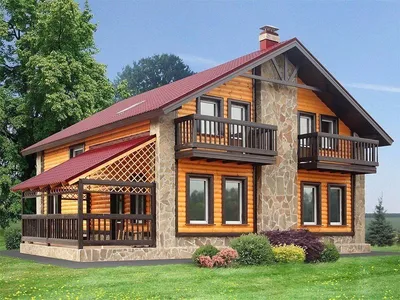 Красивый загородный дом! | Rustic house, House styles, Ecological house