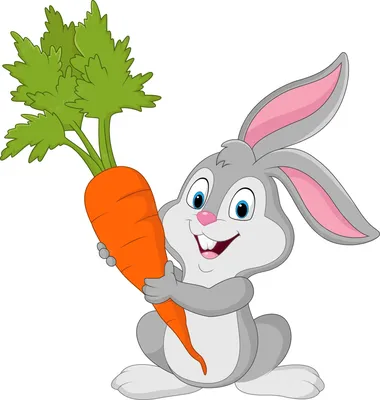 Заяц с морковкой картинка - 53 фото