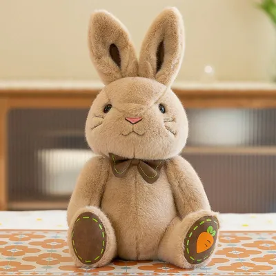 Мягкая игрушка / зайчик с морковкой на лапах / символ года / 28 см - купить  с доставкой по выгодным ценам в интернет-магазине OZON (804305565)