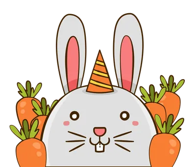 Кролик с морковкой рисунок - 64 фото