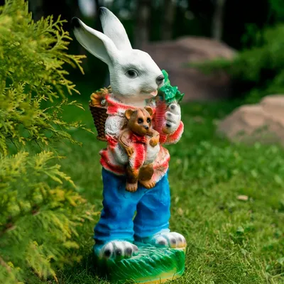Мягкая игрушка Зайчик с морковкой - Диапазон вязаной радости