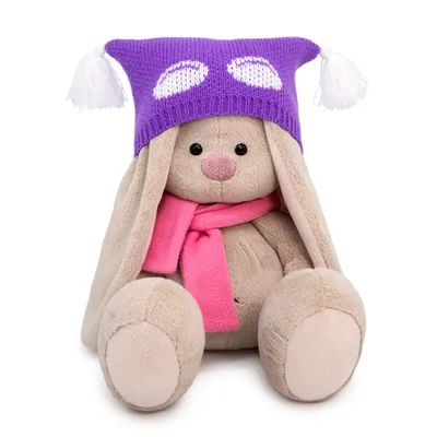 Купить мягкая игрушка «Зайка Ми в шапке и шарфе», 23 см, цены в Москве на  Мегамаркет