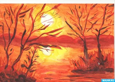 Картина Картина маслом \"Красный закат над морем\" 100x100 CV171103 купить в  Москве