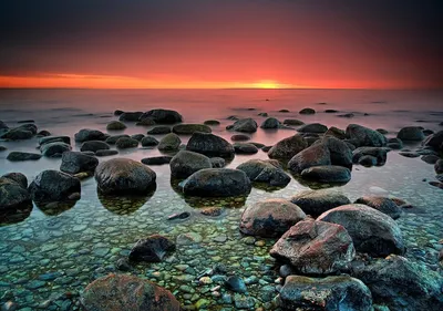 Фотокартина ”Закат на Чёрном море” для интерьера, купить