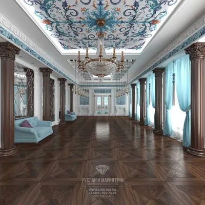 Дизайн интерьера зала в Тюмени