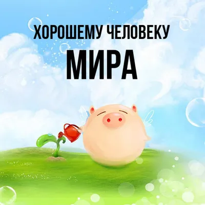 Открытка с именем Мира Хорошему человеку. Открытки на каждый день с именами  и пожеланиями.