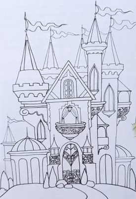 Замок сказочный рисунок карандашом - 70 фото