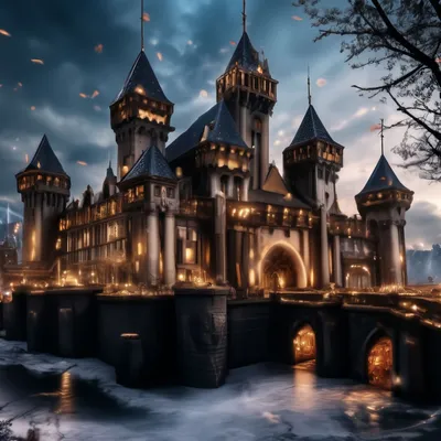 Средневековый новогодний замок,фэнтези…» — создано в Шедевруме