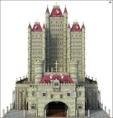 Обои замок, фэнтези, здание, средневековая фантазия, концепт арт для iPhone  6, 6S, 7, 8 бесплатно, заставка 750x1334 - скачать картинки и фото
