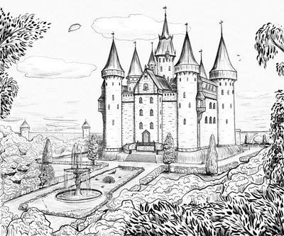 Замок рыцаря рисунок - 65 фото