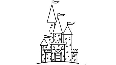 Простые рисунки для срисовки замков (39 шт)